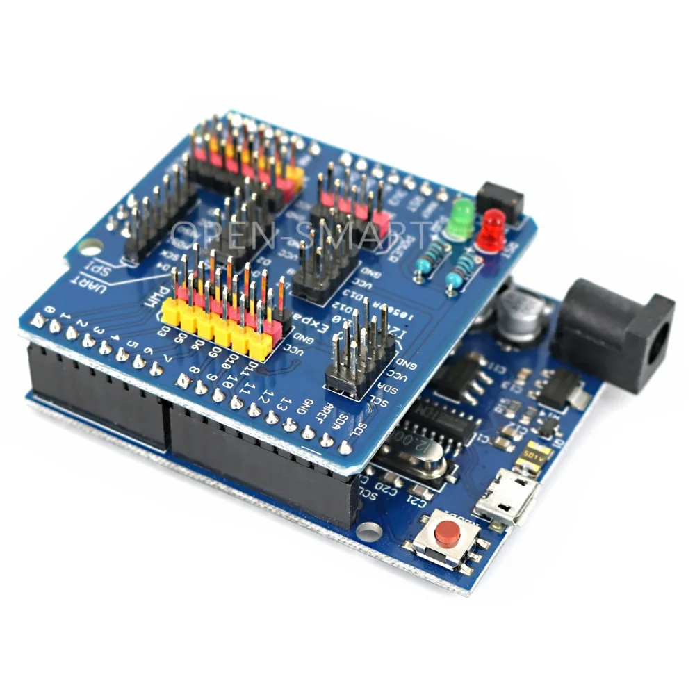 Датчик Щит IO Плата база щит датчик Плата расширения Совместимость с Arduino UNO/Leonardo/Mega2560