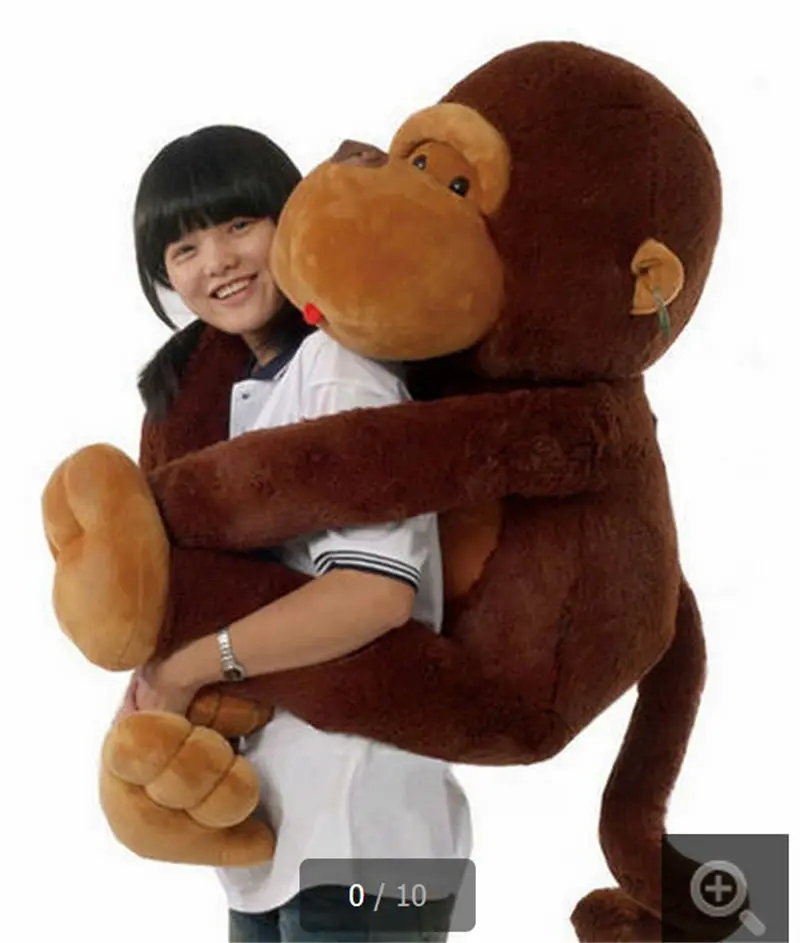 Giant Huge Large Brown Plush Monkey Stuffed animals Soft  Toys Doll gift 130CM 