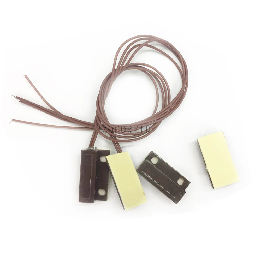 

(1 pair) Wired Door Window Sensor Magnetic Switch Home Alarm System N.C Type