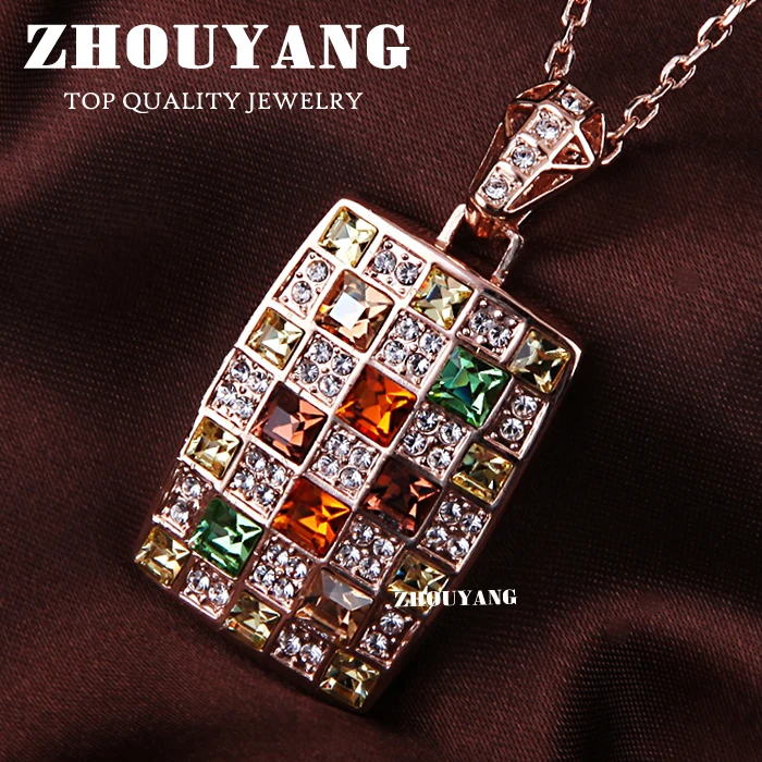 ZHOUYANG ZYN011 цвет розового золота Фотоэлементы сделаны с австрийскими