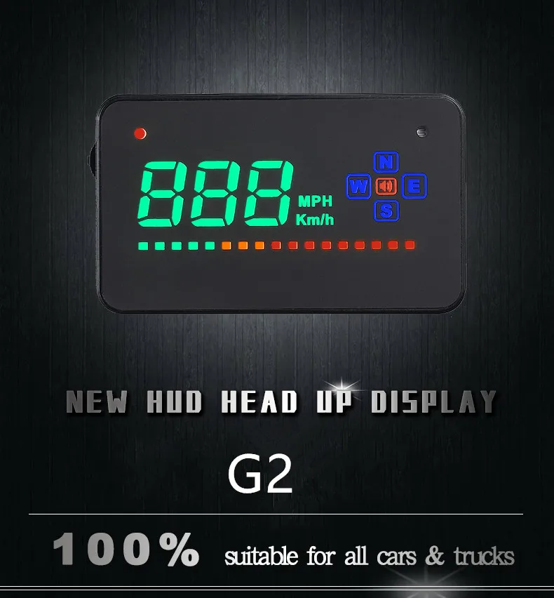 

Car G2 Universal GPS HUD Auto Vehicle 3.5 Screen Head Up Display Windshield Projector Digital Car Speedometer Overspeed Alarm