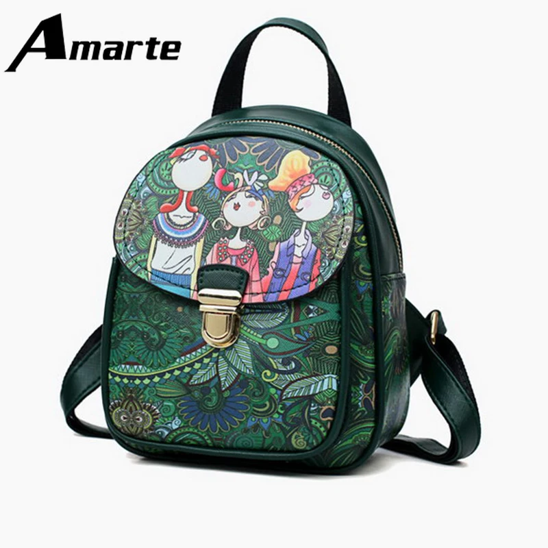 

2019 Amarte Forest Series Fashion Women Bag National Wind Leisure Travel Backpack Multi-function Student School Bags