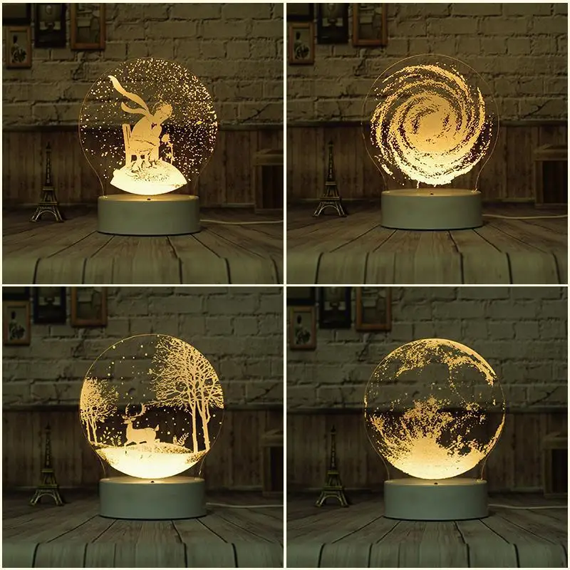 3D лампа в виде звезды три цвета 3d светильник светильники Luminaria De Mesa Veilleuse Enfant