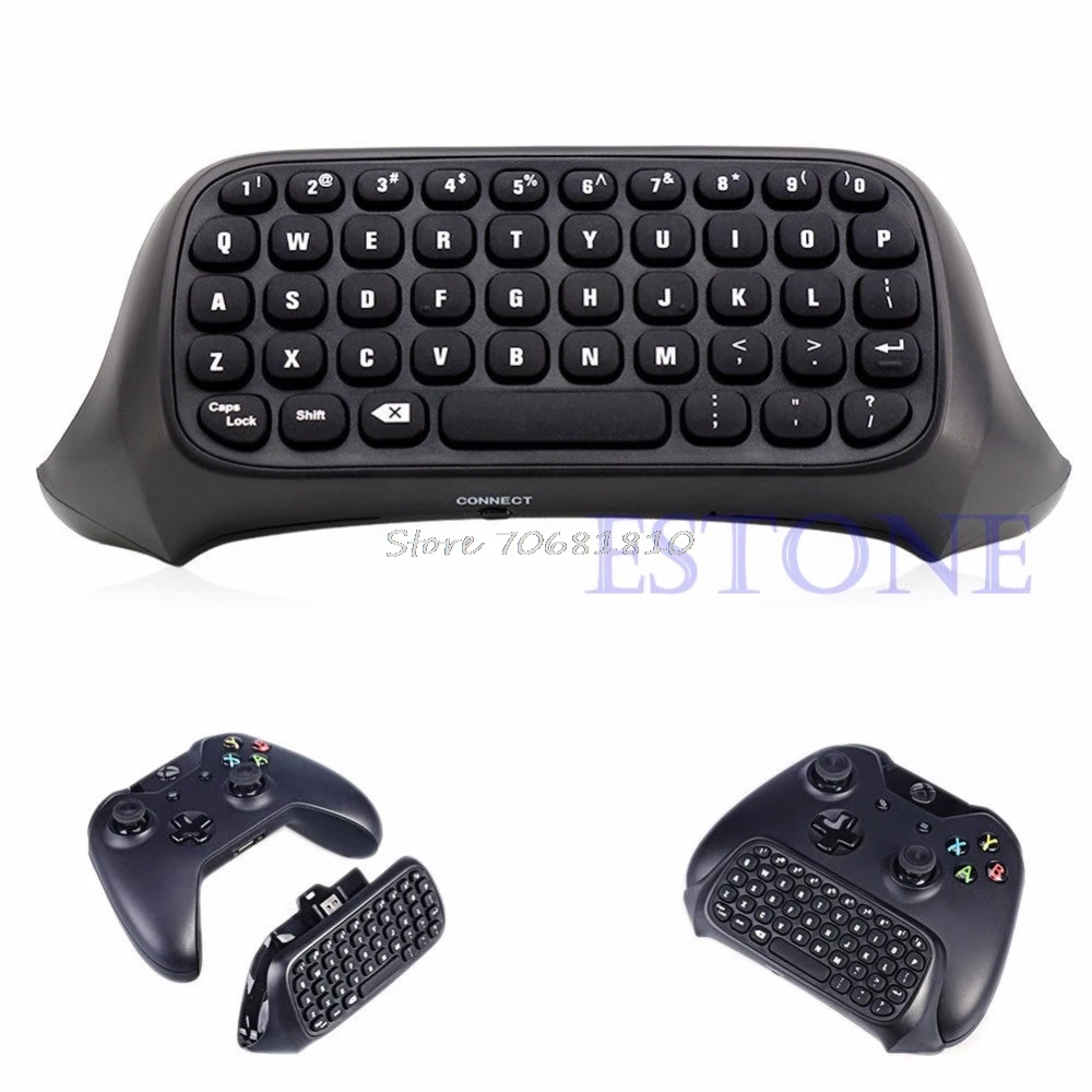 Black Portable USB Wireless Chatpad Message Keyboard For Xbox One