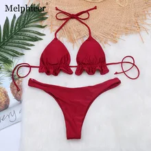 Sexy Brazilian Bikini Set Push Up Bathing Suit Women Swimwear Red Thong Bikinis Biquini 2019 Swimming Suit Two Piece Swimsuit foclassy brazilian sexy bikini set plus size women swimwear swimsuit bathing suit two piece high waisted push up bikinis 0701