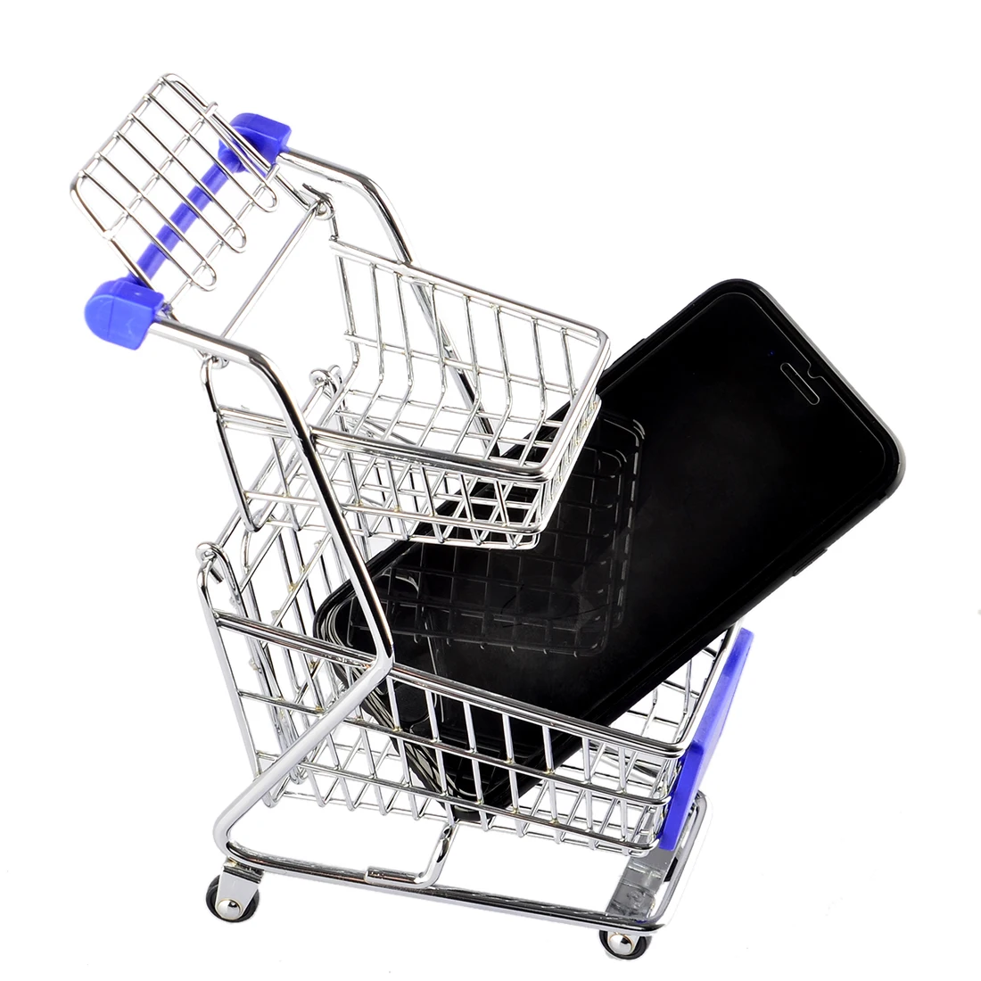 Мини-тележка из супермаркета колеса шоппинг игрушки на поводке креативный двухслойный складной шоппинг тележка-корзина игрушки для детей