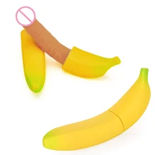 Creative Banana Vibrator Sex Toys for Woman Stress Reliever Electric Silicone Rechargeable Waterproof Stimulator Realistic Penis banana style pp rubber stress reliever keychain yellow
