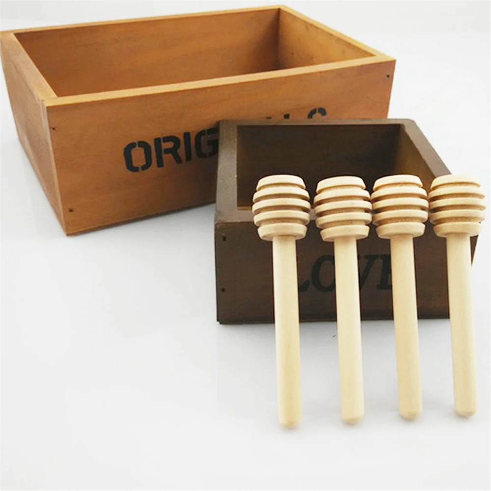 100 pcs 8 cm/10 cm/10.4 cm Mini Wooden Honey Dippers Stirrer honey