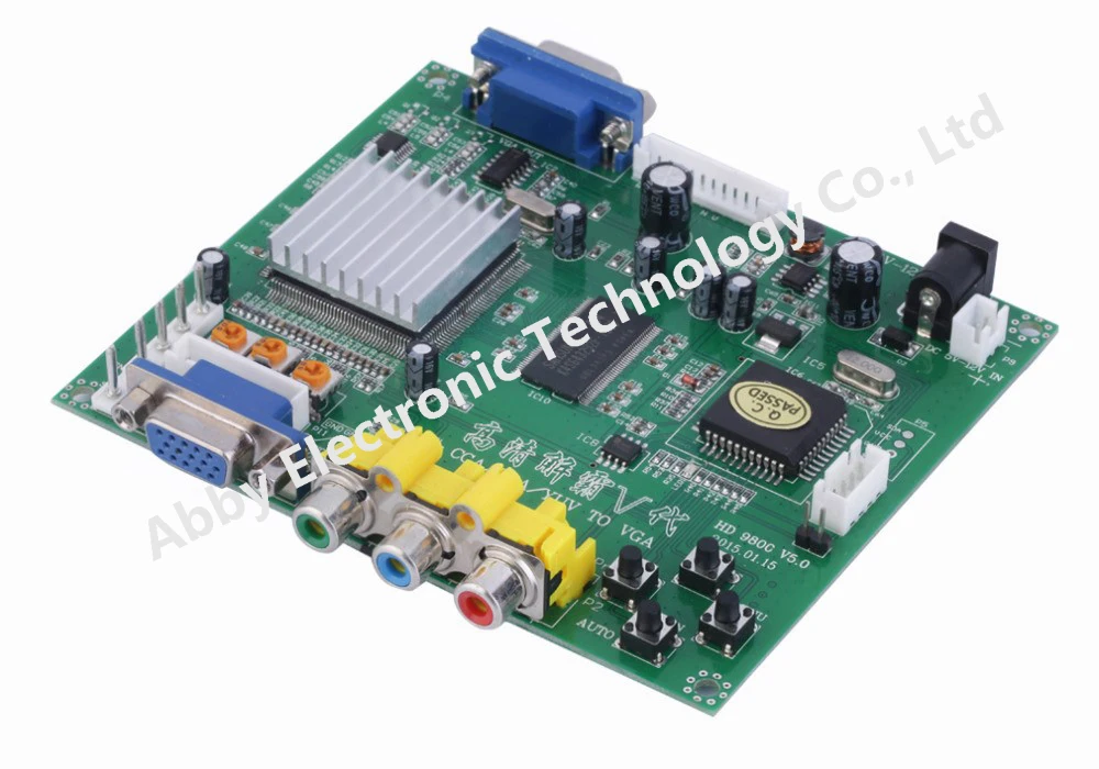 RGB CGA EGA YUV К VGA HD видео конвертер доска Moudle HD9800V