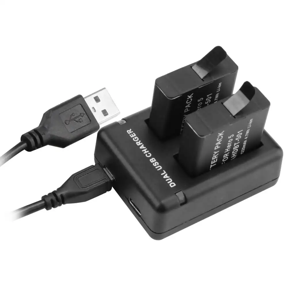 Dual Port Slot AHDBT-501 Battery Charger For GoPro Hero 6 5 Black Camera With USB Cable For Go pro Hero6Hero5 Black Accessories (9)