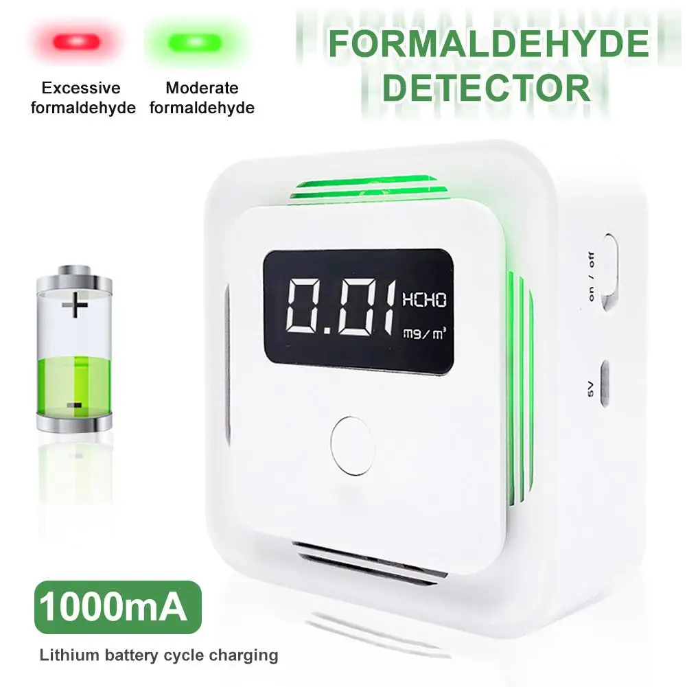 

LCD Display Air Quality Detector PM2.5 Formaldehyde TVOC Gas Tester Monitor