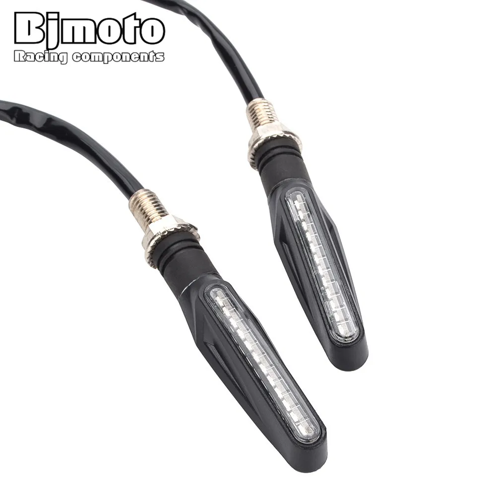 

Motorcycle M10 Universal LED Turn Signal Indicator Amber Light 12V Flowing Sequential arrow light