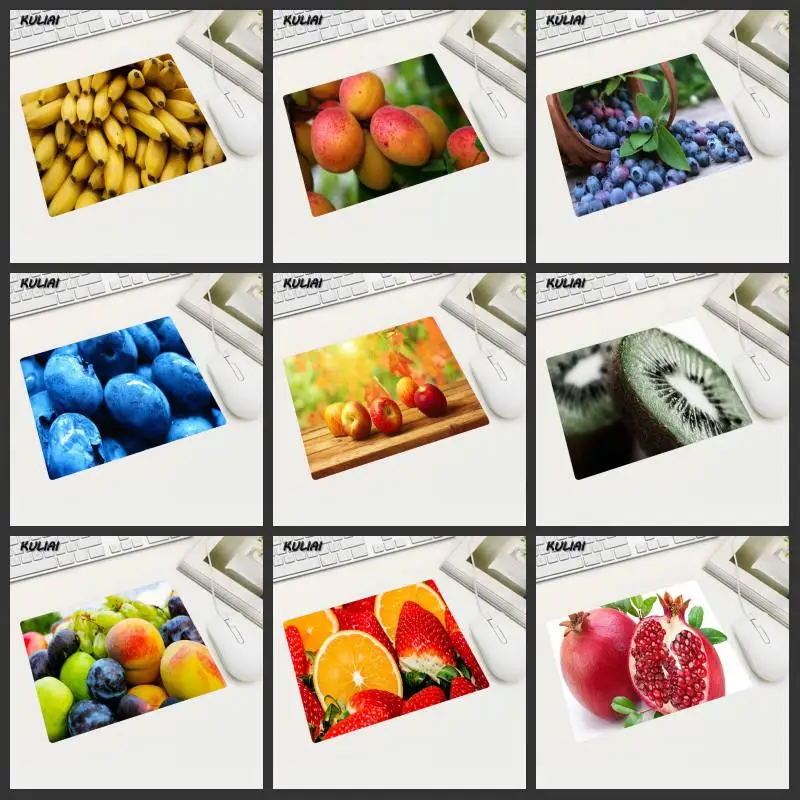 

XGZ A Variety of Fruit Small Size Rubber Mouse Pad Can DIY Wholesale Custom Laptop Family Desk Business People Table Bowl Mat