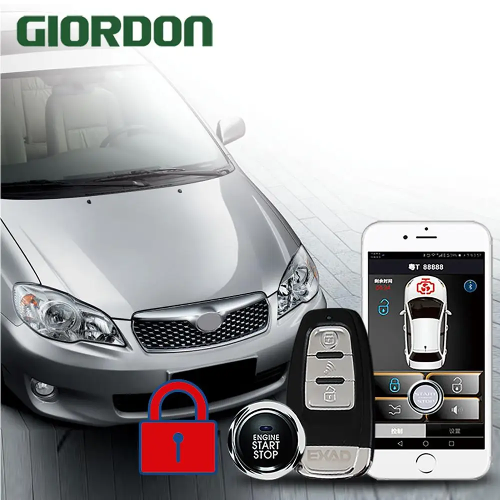 

GIORDON COROLLA 2011 car accessories Keyless Entry Comfort System PKE Phone APP Remote Start Car Engine Car Alarm Push 913