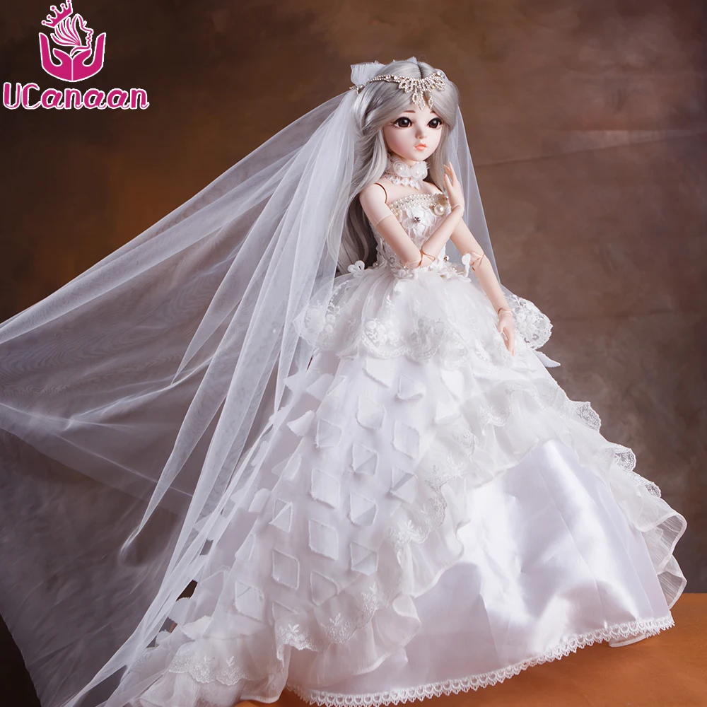 UCanaan 1 3 Gadis BJD Boneka Dengan Pakaian Sepatu Wig Makeup