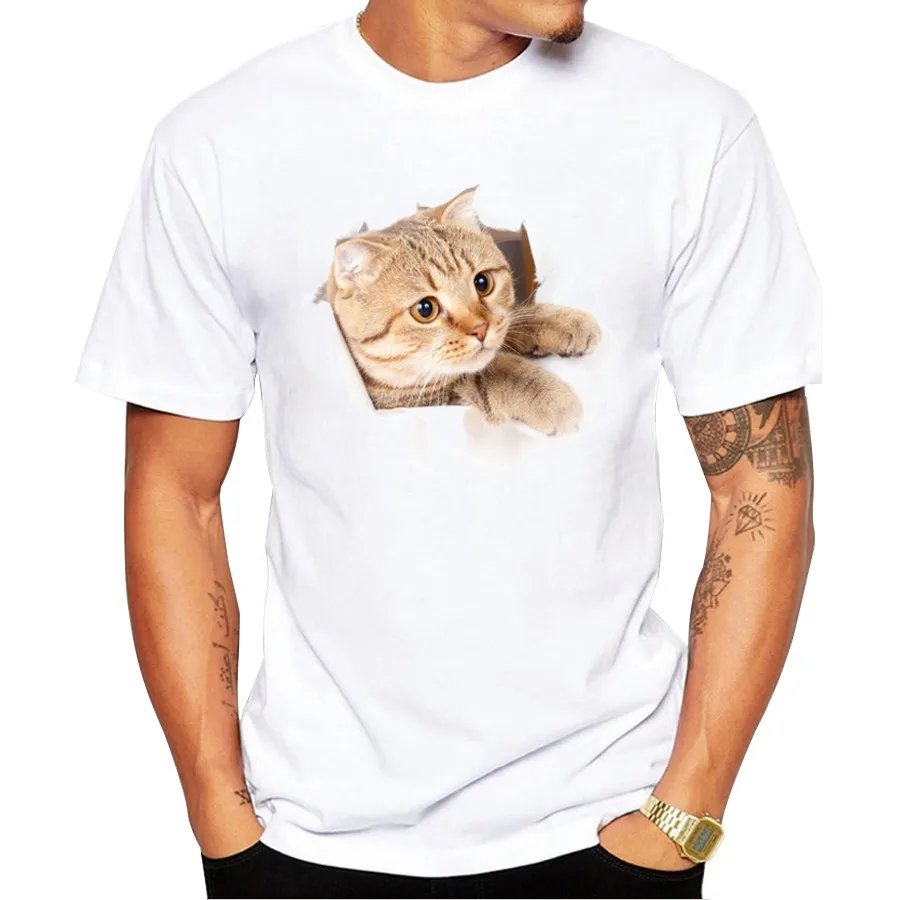 2018-Hot-Sales-Funny-French-Bulldog-Men-T-shirt-3D-Cute-Cat-Printed-t-shirts-Short