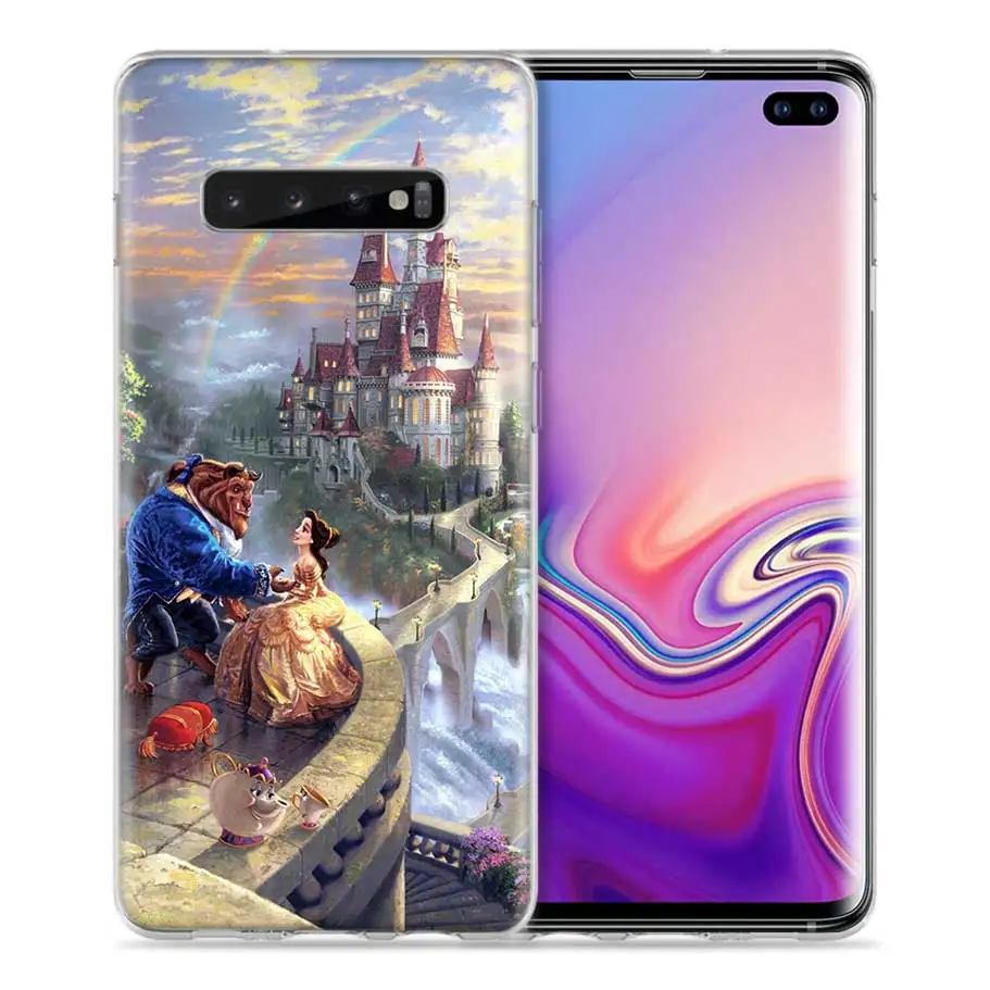 Красавица и чудовище чехол для Samsung Galaxy S8 S9 S10 5G S10e S7 Note 8, 9, 10, J4 J6 плюс J5 J8 J3 силиконовые Роскошные Чехлы для телефона - Цвет: 04