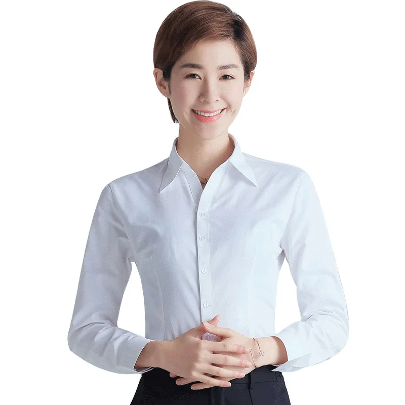 

Women's Shirts OL White Shirt Women Work Shirt Plus Size XS-5XL 21 Colors short-sleeved & women long sleeve Shirts Women Tops