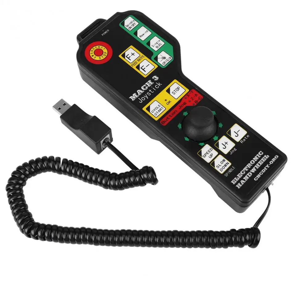 CNC Controller Engraving Machine Manual Controller USB Connector 6-axle Control for Mach3 system High Performance Mach 3