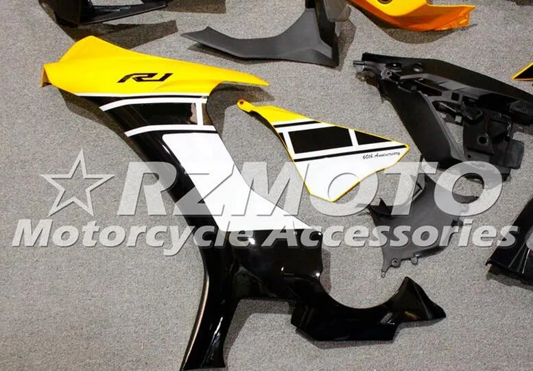 Инжекторный комплект подходит для YAMAHA YZFR1 YZF R1 15, 16, 17, 18, YZF1000 ABS Обтекатели желтого и белого цвета