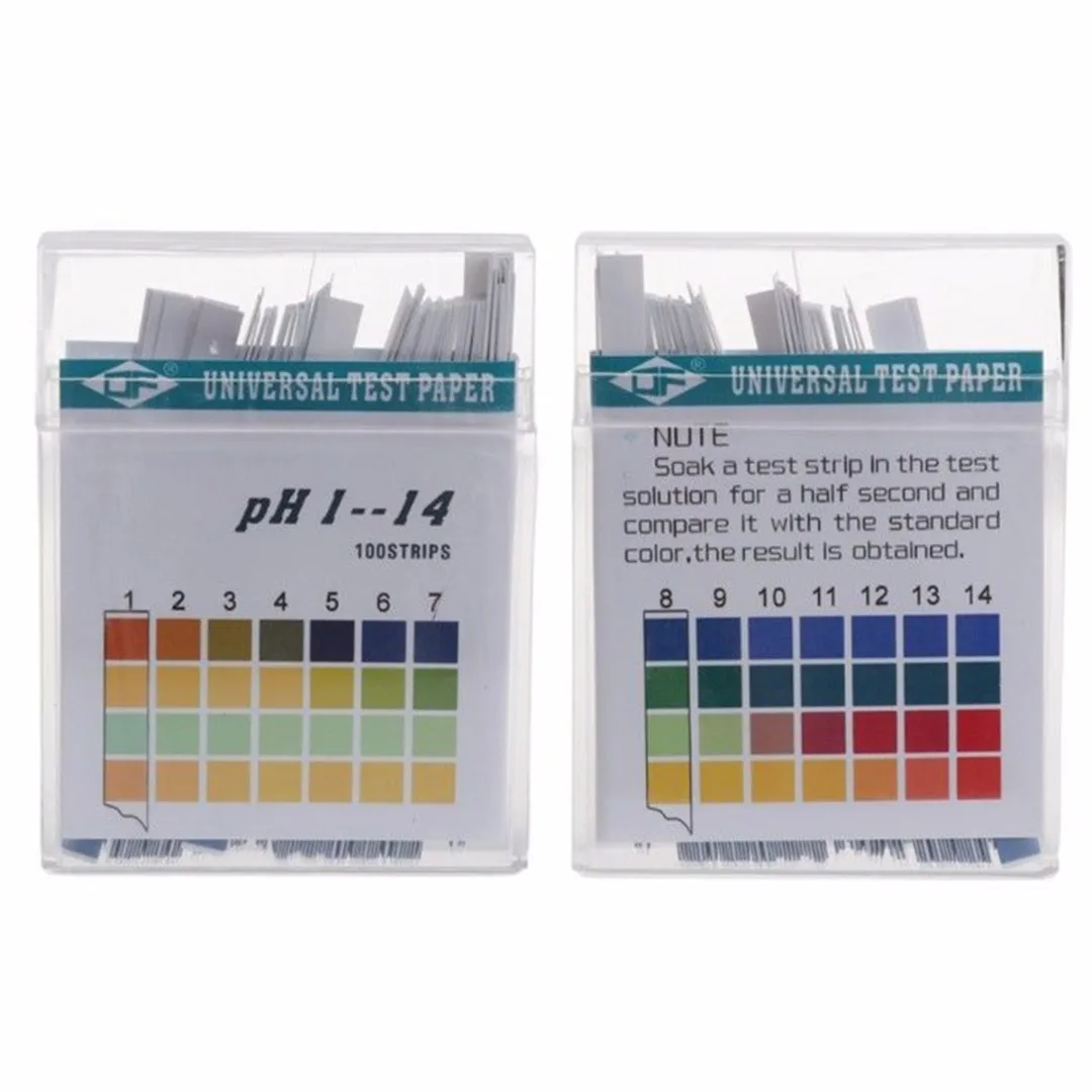 100 Strips 1 14 PH Test Strip Alkaline Acid Indicator Tester Paper