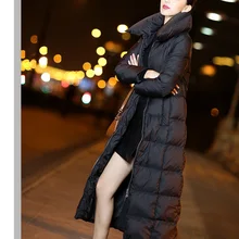 X-Long твердый тонкий толстый женский пуховик офисный женский размера плюс
