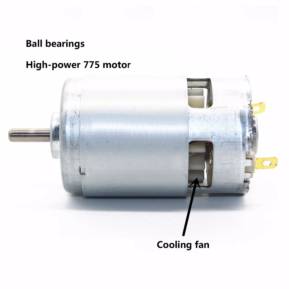 Шарикоподшипник 775 мотор, высокоскоростной двигатель постоянного тока с высоким крутящим моментом, электрический инструмент, DC12V24V