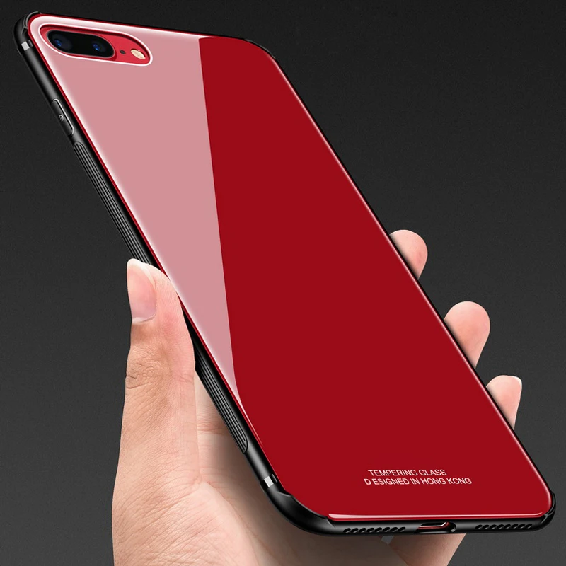 Чехол из закаленного стекла PhoneX для iPhone X 6 7 8 plus роскошная гибридная задняя крышка