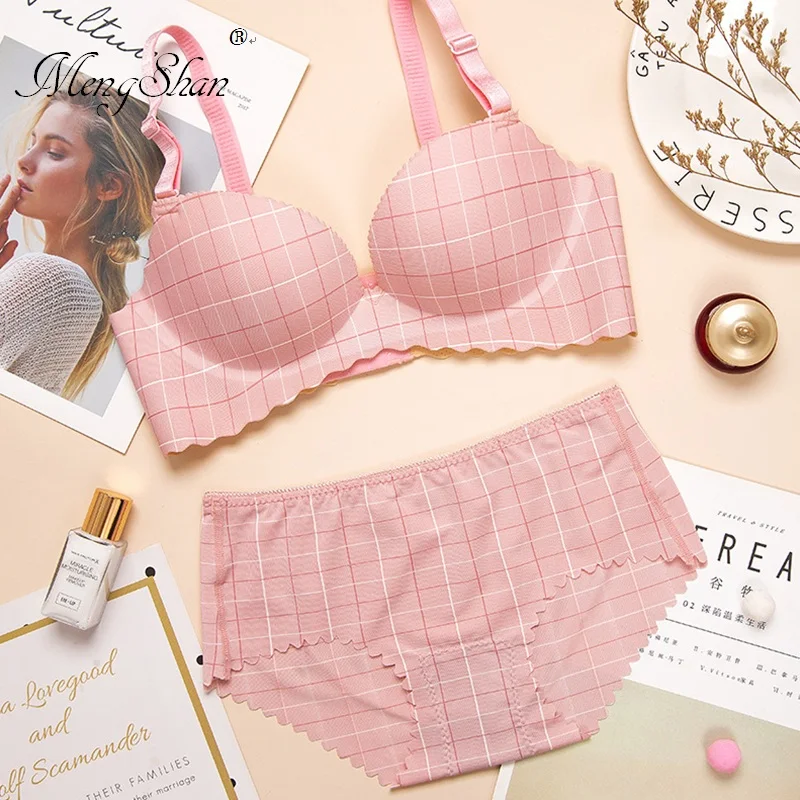 

Women's Bra Suit One-piece lattice ventilation Comfortable girl underwear suit Lattice adjustable bra suit without steel ring