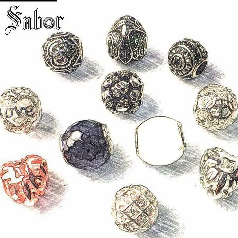 

accessories Charm Beads Lotus Heart Skulls Om Crystal Eagle UFO,Karma Fashion Silver Jewelry Fit Key Necklace Bracelet thomas