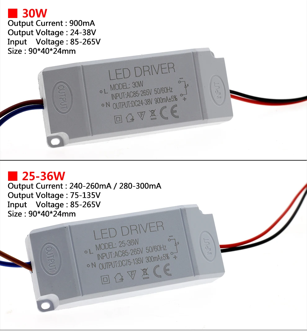 Светодиодный драйвер 1-3W 4-7W 8-12 Вт, 18-25 Вт 25-36 Вт AC85-265V светильник ing трансформатор для Светодиодный Панель светильник/вниз светильник/Точечный светильник драйвер