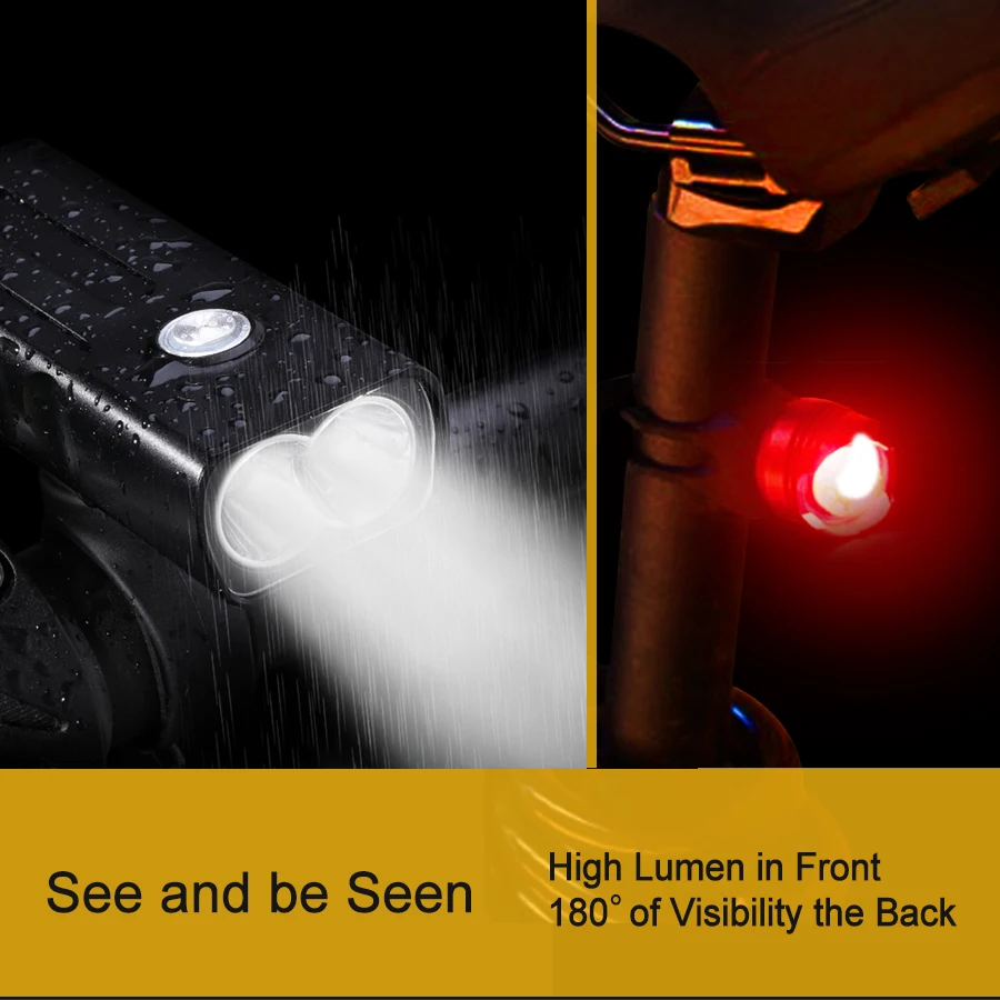Perfect 5000LM Bike Light Set Usb Rechargeable Front Bicycle Flashlight 2 XML T6 Led Bike Rear Safety Warning Light Option 3 Perfect 5000LM Bike Light Set Usb Rechargeable Front Bicycle Flashlight 2 XML T6 Led Bike Rear Safety Warning Light Option 3