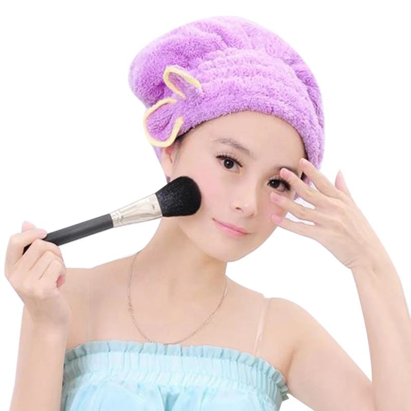 Bfaccia женское Доступное сухое полотенце для сушки волос головной убор-чалма инструмент для купания розовый/синий/красный/желтый