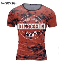 Большой размер XL-6XL футболка 3D печатные быстросохнущие футболка Для мужчин футболка Высококачественная для бега футболки с мультяшными принтами для вес 130 кг H57