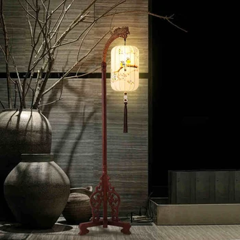 

Chinese new classical wood decoration floor lamps standing staande lamp led floor lamps for living room Vloer lamp
