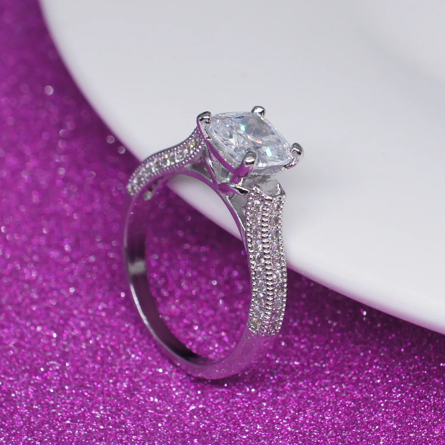 Женское кольцо с цирконием Bague Etoile Трендовое Золотое 925 цветов AAA для свадьбы и