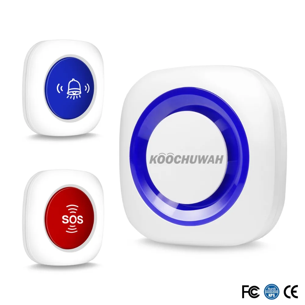 

KOOCHUWAH Smart Doorbell Ring Infrared Alarm Wireless Chime Music Door Alarm Infrared Detector with Battery Powered for Security