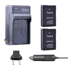 Batterie 1500mAh EN-EL14 EN EL14a, pour Nikon D5300 D5200 D5100 D3500 D3200 D3400, avec chargeur numérique et prise de voiture