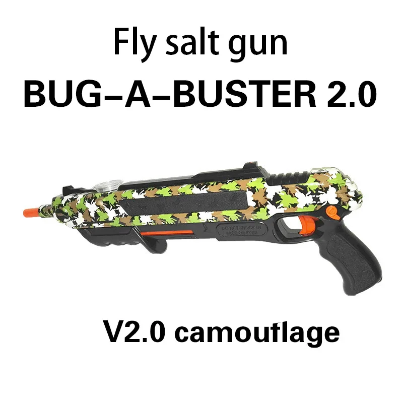 Pistola de sal Creative bug a salt Gun Salt Pepper Bullets Blaster Airsoft for Bug Blow Gun Mosquito Model Toy GunChristmas gift - Цвет: Comouflage