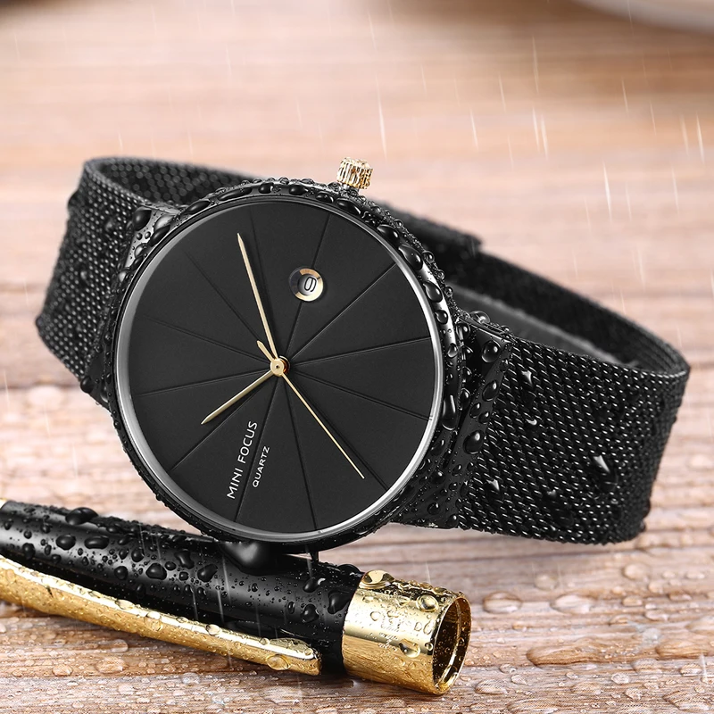 Модные мужские наручные часы с мини-фокусом, кварцевые часы, мужские роскошные брендовые водонепроницаемые часы из нержавеющей стали, мужские часы