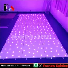 10FT x 8FT RGB Полноцветный/белый звездным LED танцпол мерцание танцпол для DJ события этап