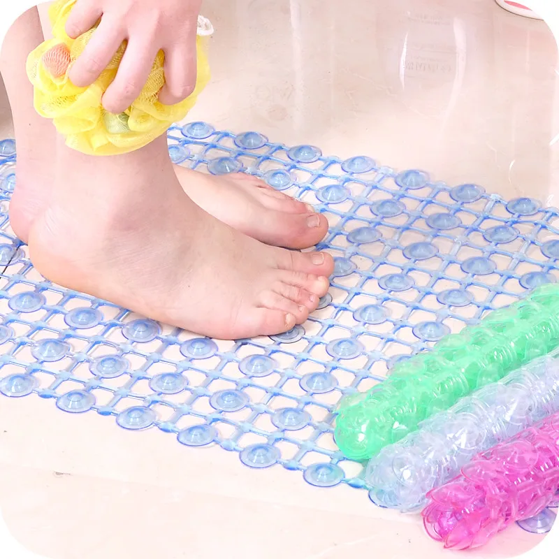 Urijk 38x68 см нескользящий коврик для ванной комнаты детский безопасный коврик для ванной пластиковый красочный точечный Массажный коврик для ванной всасывающий душ