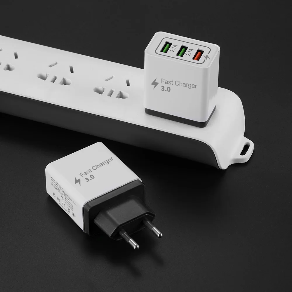 3 منافذ سريع تهمة 3.0 USB شاحن محول الطاقة ل فون/باد/سامسونج/Xiaomi/LG/HTC الهواتف المحمولة 3.0 سريع شاحن السفر 3 منافذ سريع تهمة 3.0 USB شاحن محول الطاقة ل فون/باد/سامسونج/Xiaomi/LG/HTC الهواتف المحمولة 3.0 سريع شاحن السفر