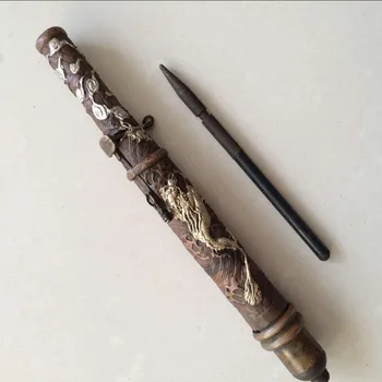 

Antique Chinese weapons hidden in the sleeve cuff sword Gold coated Dragon