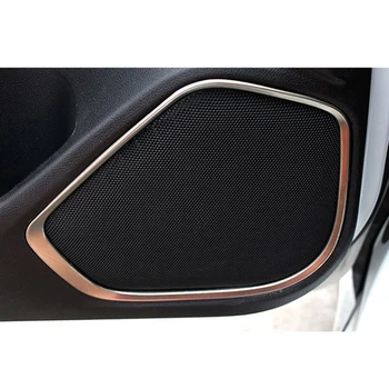 

For Honda FIT Jazz 2014-2018 ABS Matte and Carbon fibre Car door inner speaker audio Horn ring Cover Trim car styling 4pcs
