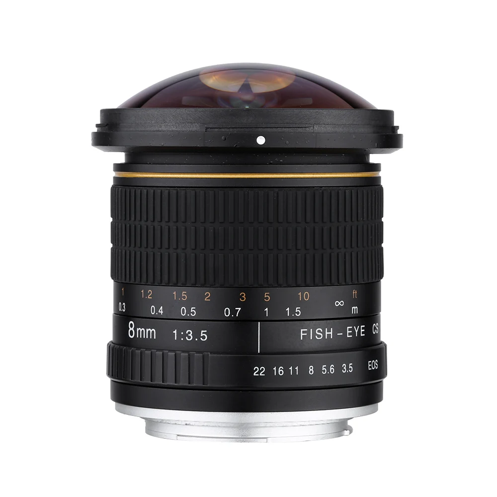 

CUJMH Lightdow 8mm F/3.5 Aspherical Circular Camera Lens Ultra Wide Fisheye Lens for Canon DSLR 550D 650D 750D 77D Cameras