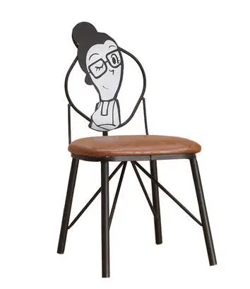 Железный Арт Ретро обеденный стул. Стул для деловых переговоров. Компьютерное кресло - Цвет: 23