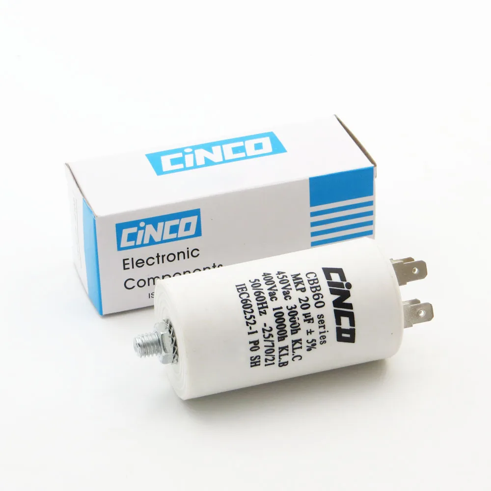 

20uF 400V 450V CBB60 Motor Run Capacitors 4pins SH DB Polypropylene Film Ac 450VAC Water Pump electrical engine 20mfd 20mf