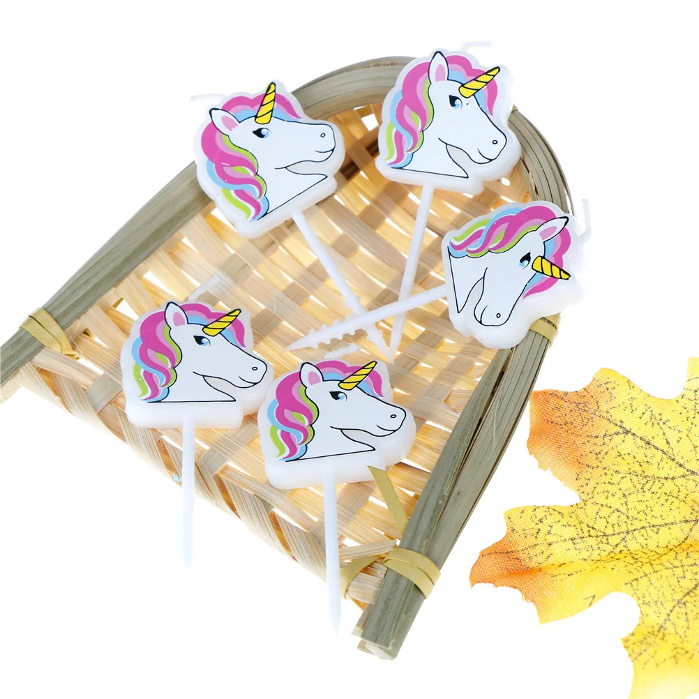 

5PCS Flamingo Candle Unicorn Candle Birthday Party Decoration