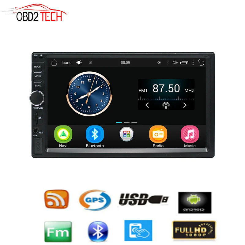 

Full HD 7 inch Capacitive Screen Android System Bluetooth Car Radio GPS Navigation 2 Din Touch Car Multimedia Audio Player